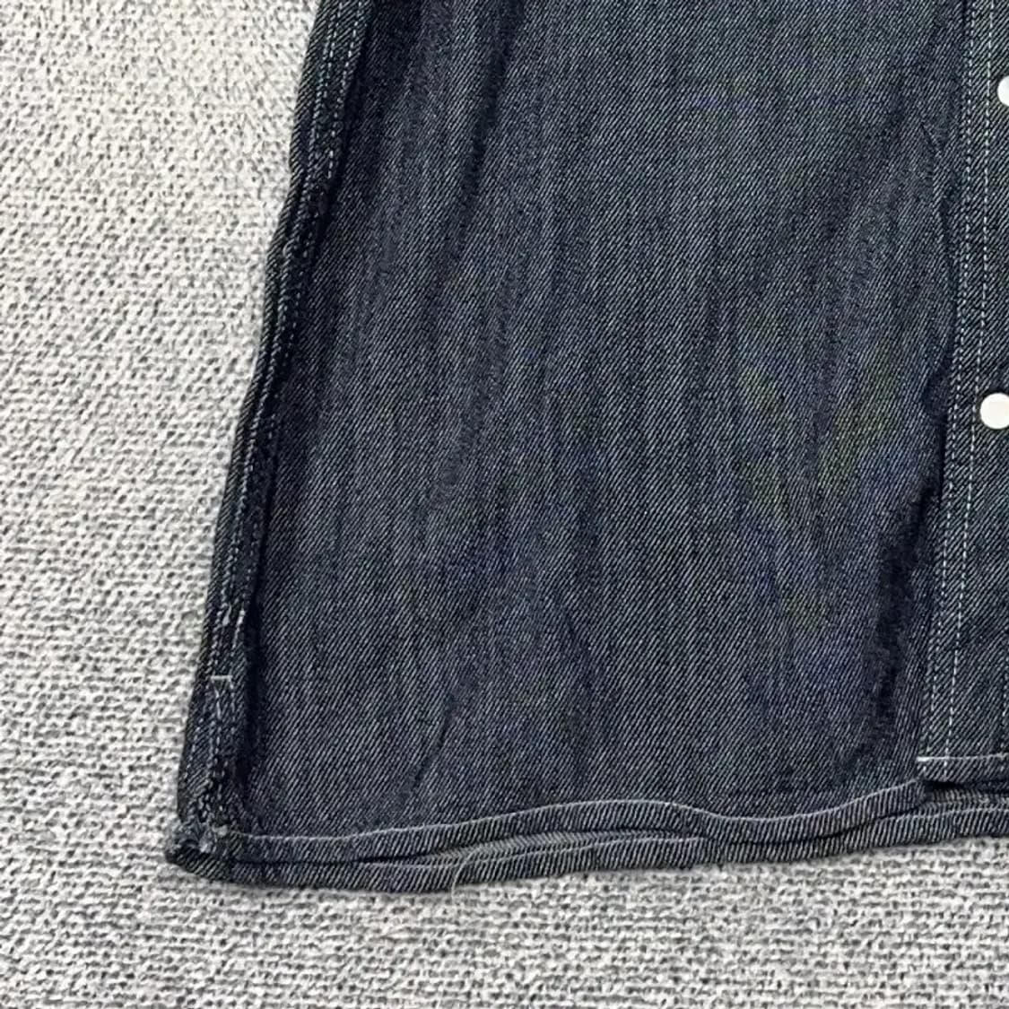 에잇세컨즈 데님 인디고 오버핏 반팔 셔츠 L 상품이미지3