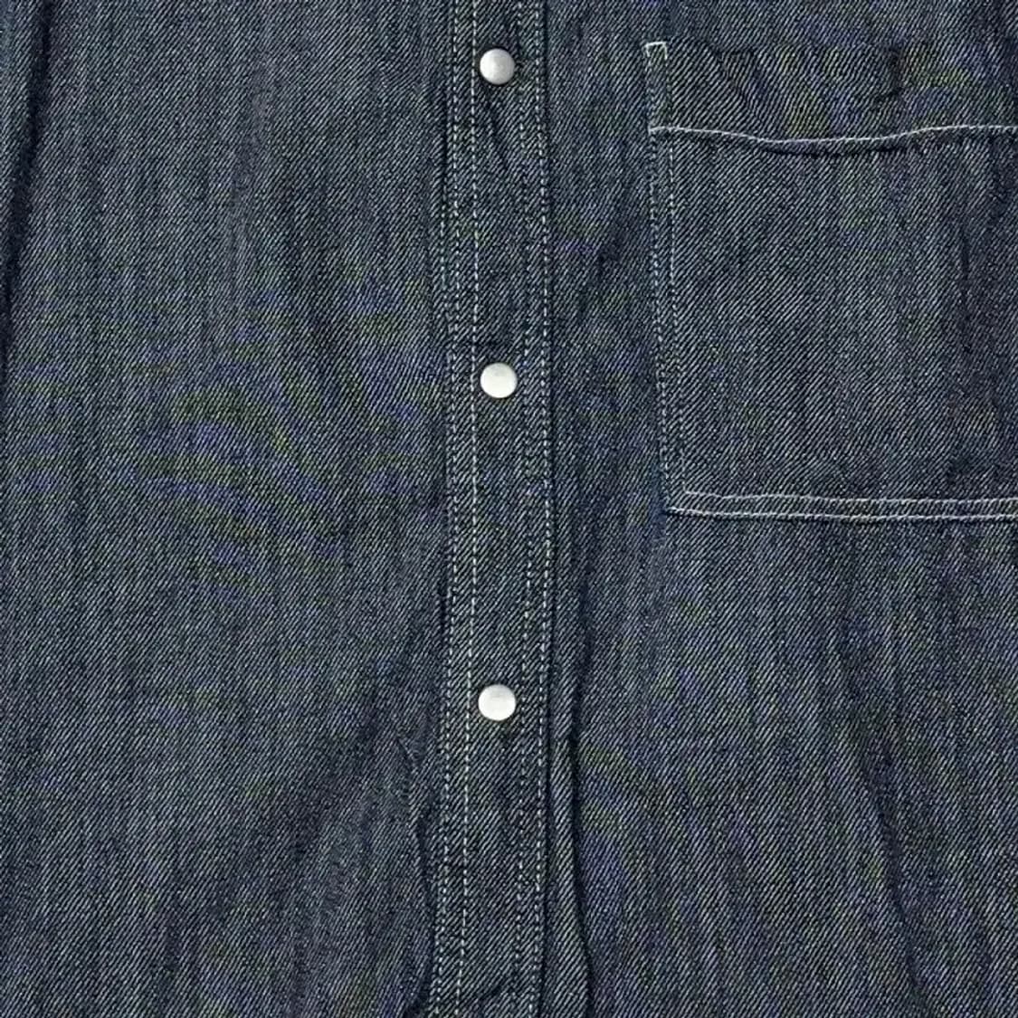 에잇세컨즈 데님 인디고 오버핏 반팔 셔츠 L 상품이미지4