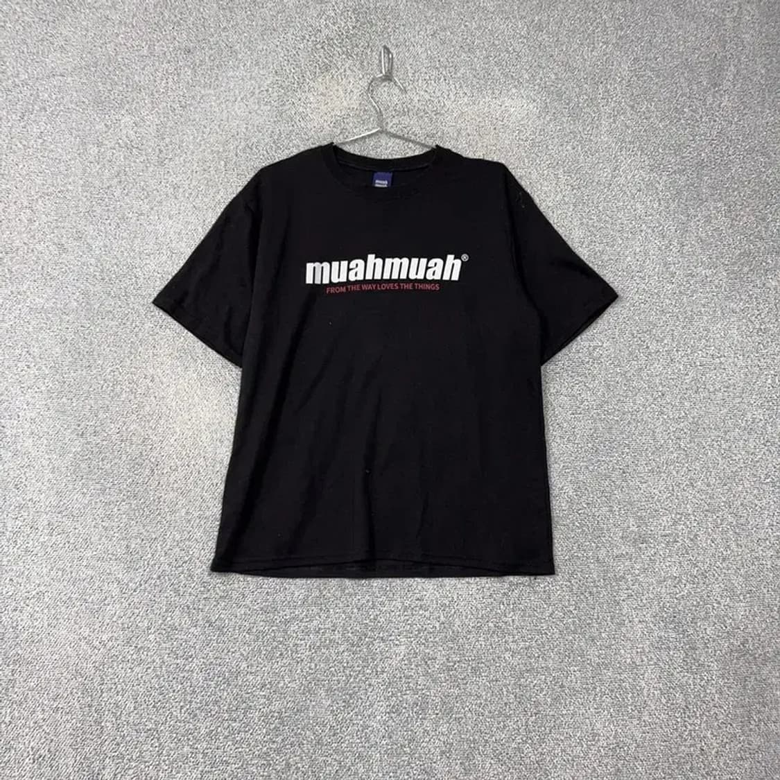 무아무아 프린팅 블랙 반팔 티 F 상품이미지1