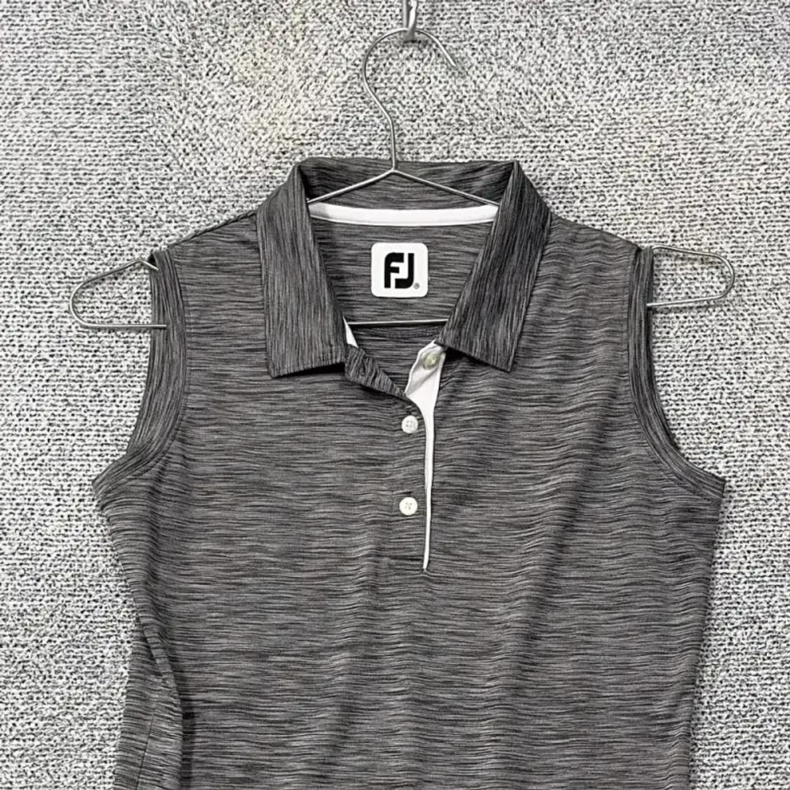 풋조이 스트라이프 그레이 골프 기능성 나시 민소매 XS 상품이미지3