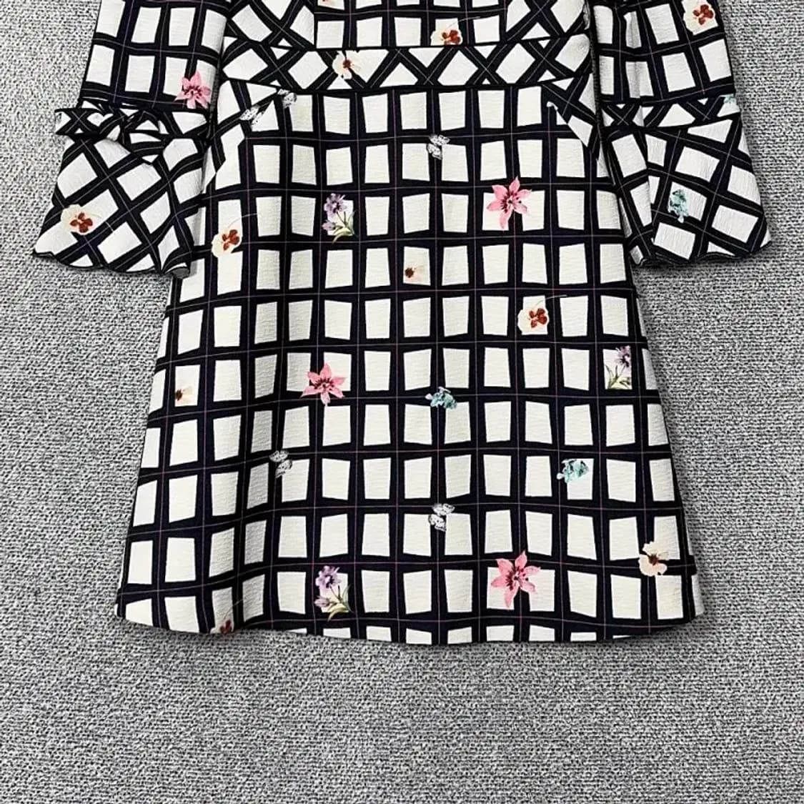 케네스 레이디 체크 화이트 원피스 66 상품이미지4