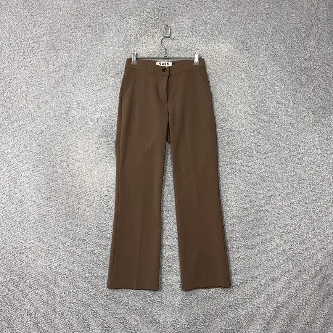 나인 여성 클래식 브라운 슬랙스 S 상품이미지1