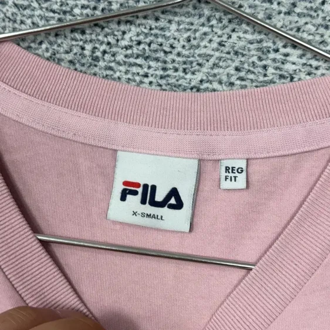 휠라 프린팅 라이트 핑크 반팔 티 X-SMALL 상품이미지3