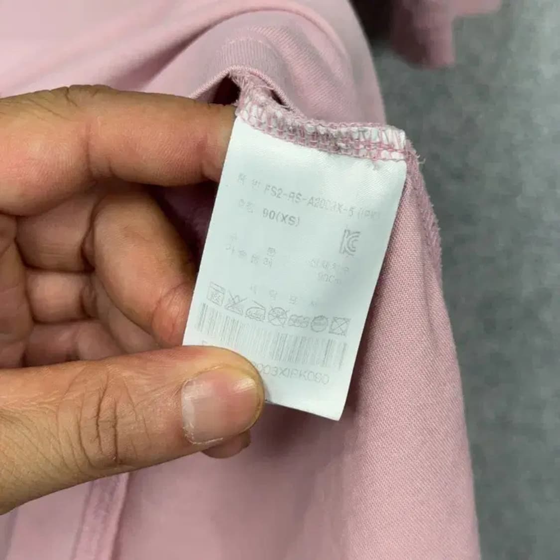 휠라 프린팅 라이트 핑크 반팔 티 X-SMALL 상품이미지4