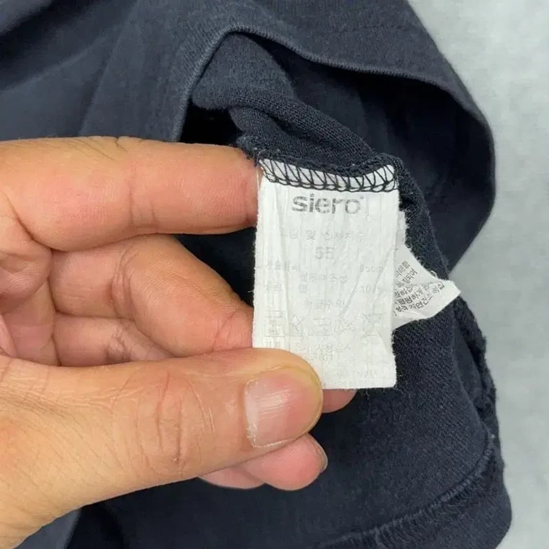 시에로 프린팅 네이비 반팔 티 55 상품이미지4