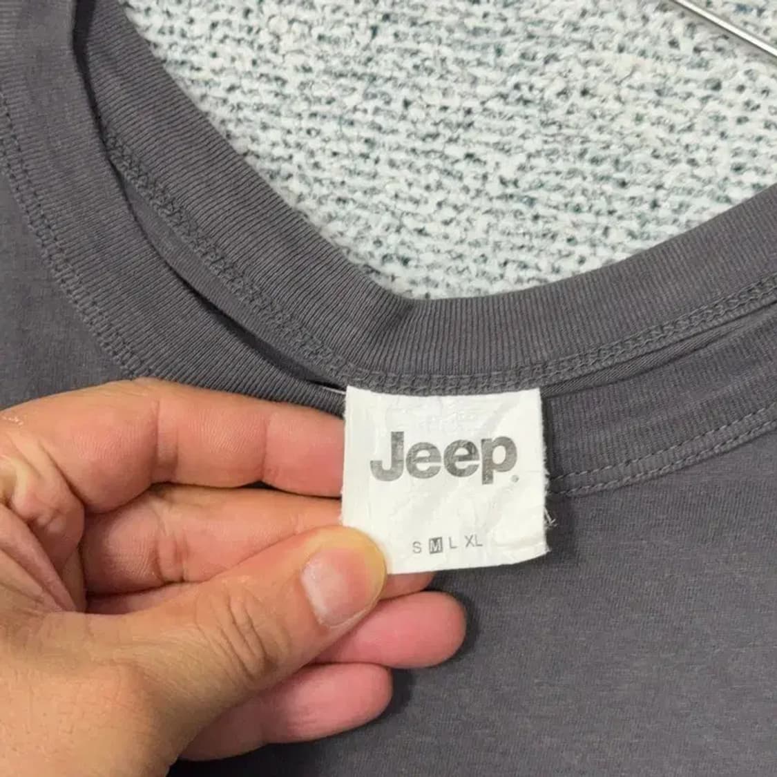 지프 프린팅 그레이 반팔 티 M 상품이미지3