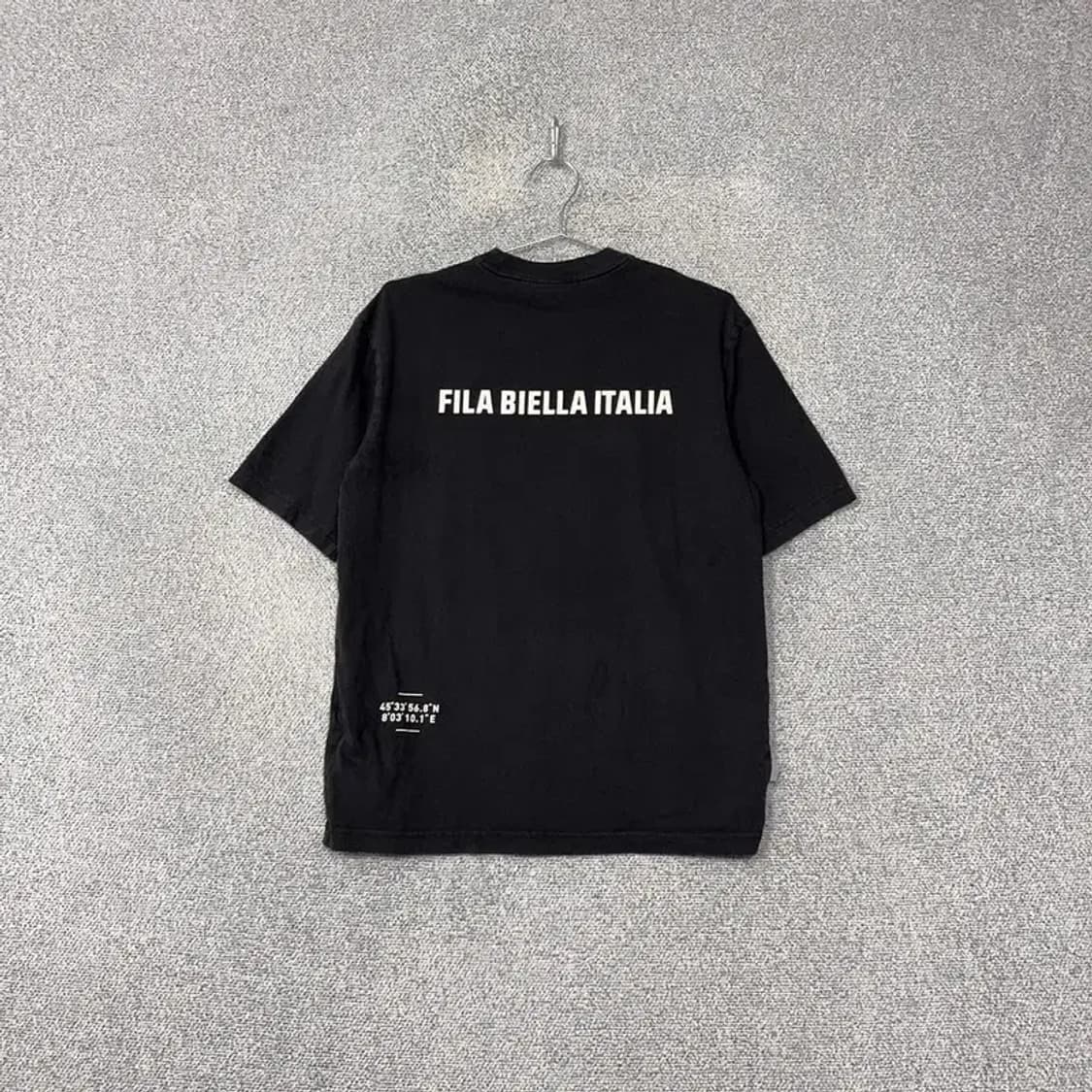 휠라 블랙 로고 반팔 티 90(S) 상품이미지2