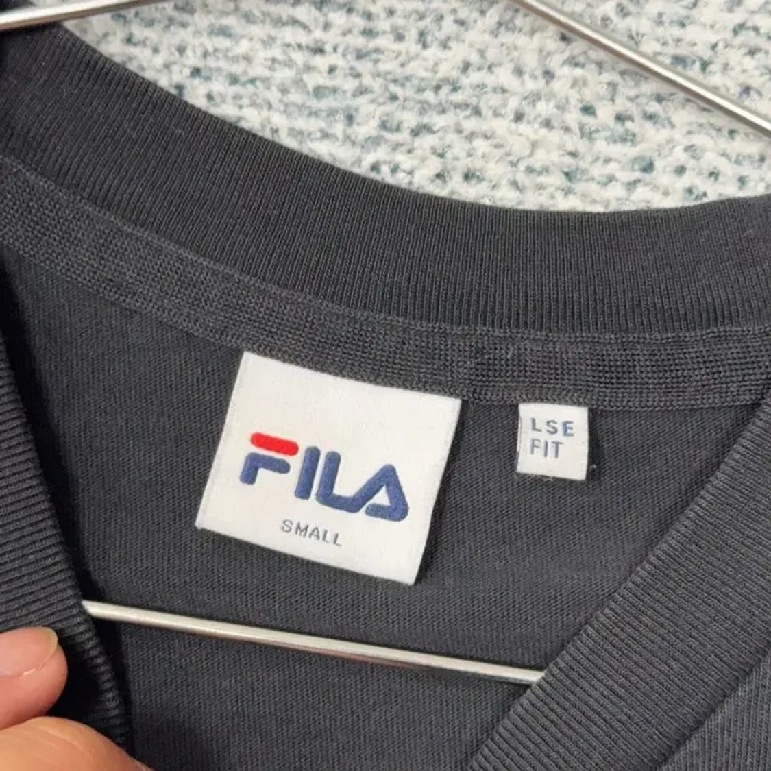 휠라 블랙 로고 반팔 티 90(S) 상품이미지4