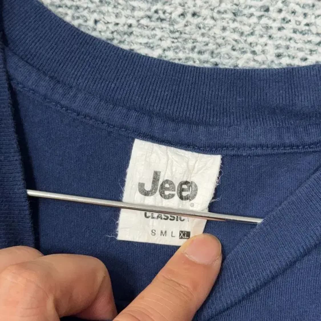 지프 네이비 클래식핏 로고 반팔 티 XL 상품이미지5