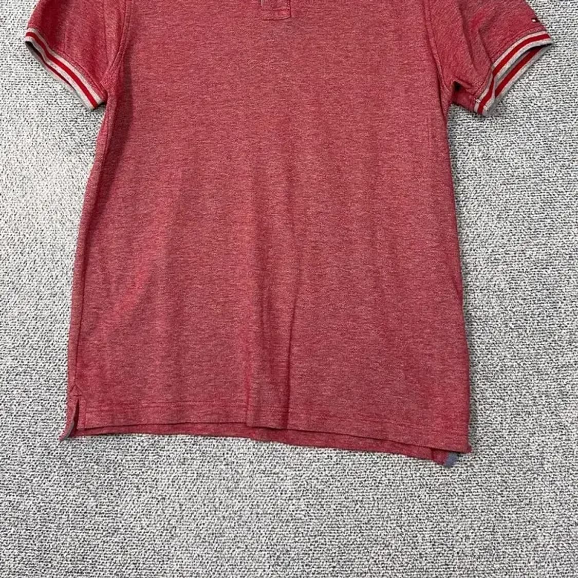 타미힐피거 레드 캐주얼 반팔 카라티 L 상품이미지4
