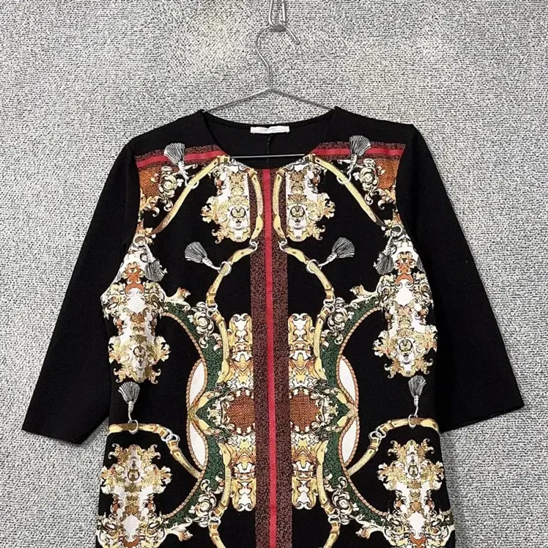 자라 빈티지 패턴 클래식 원피스 L 상품이미지3