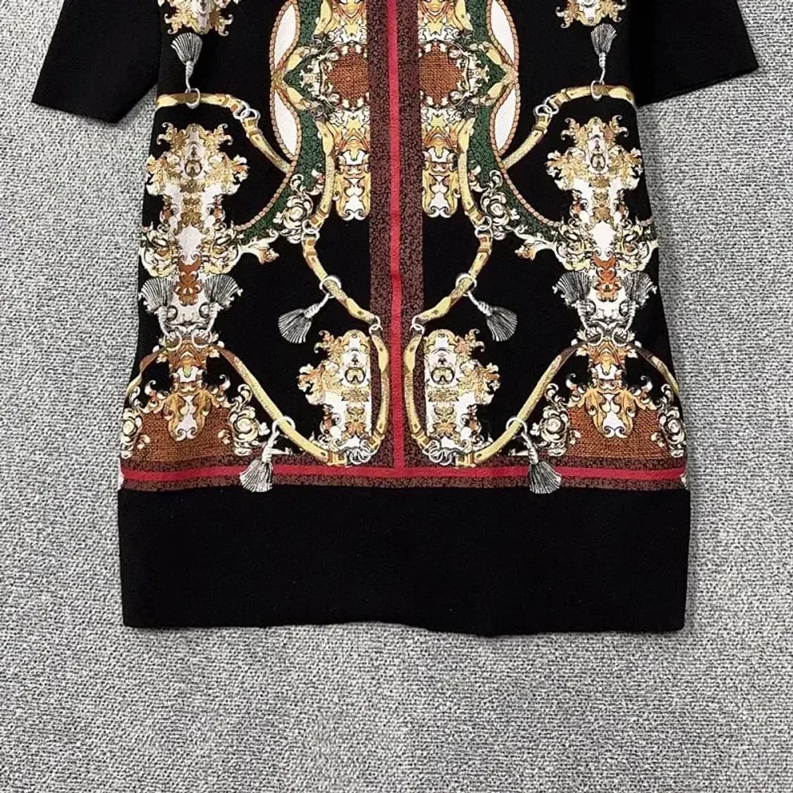 자라 빈티지 패턴 클래식 원피스 L 상품이미지4