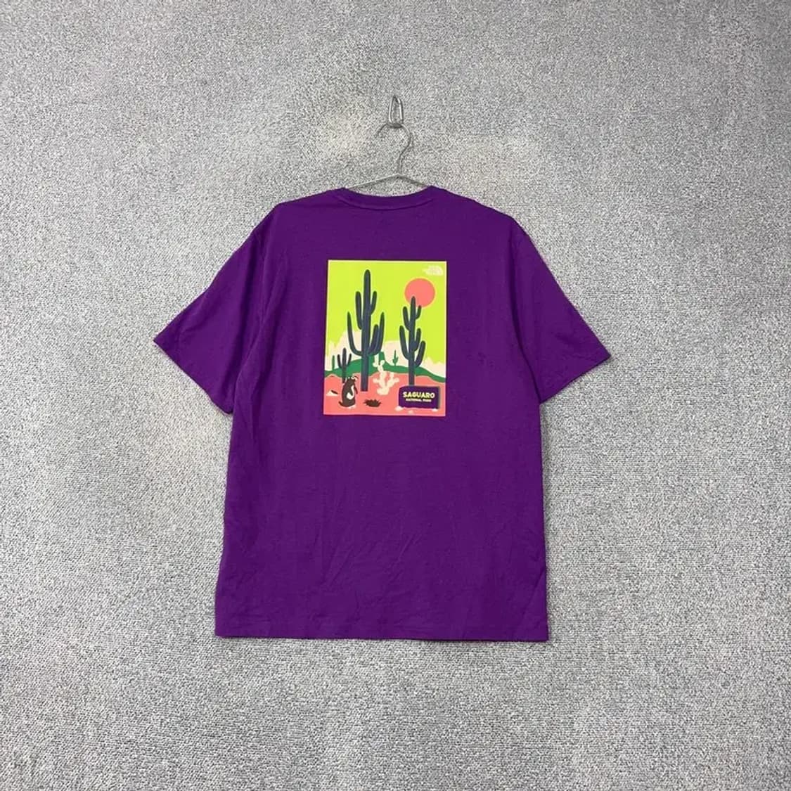 노스페이스 퍼플 로고 기능성 반팔 티 L/100 상품이미지2