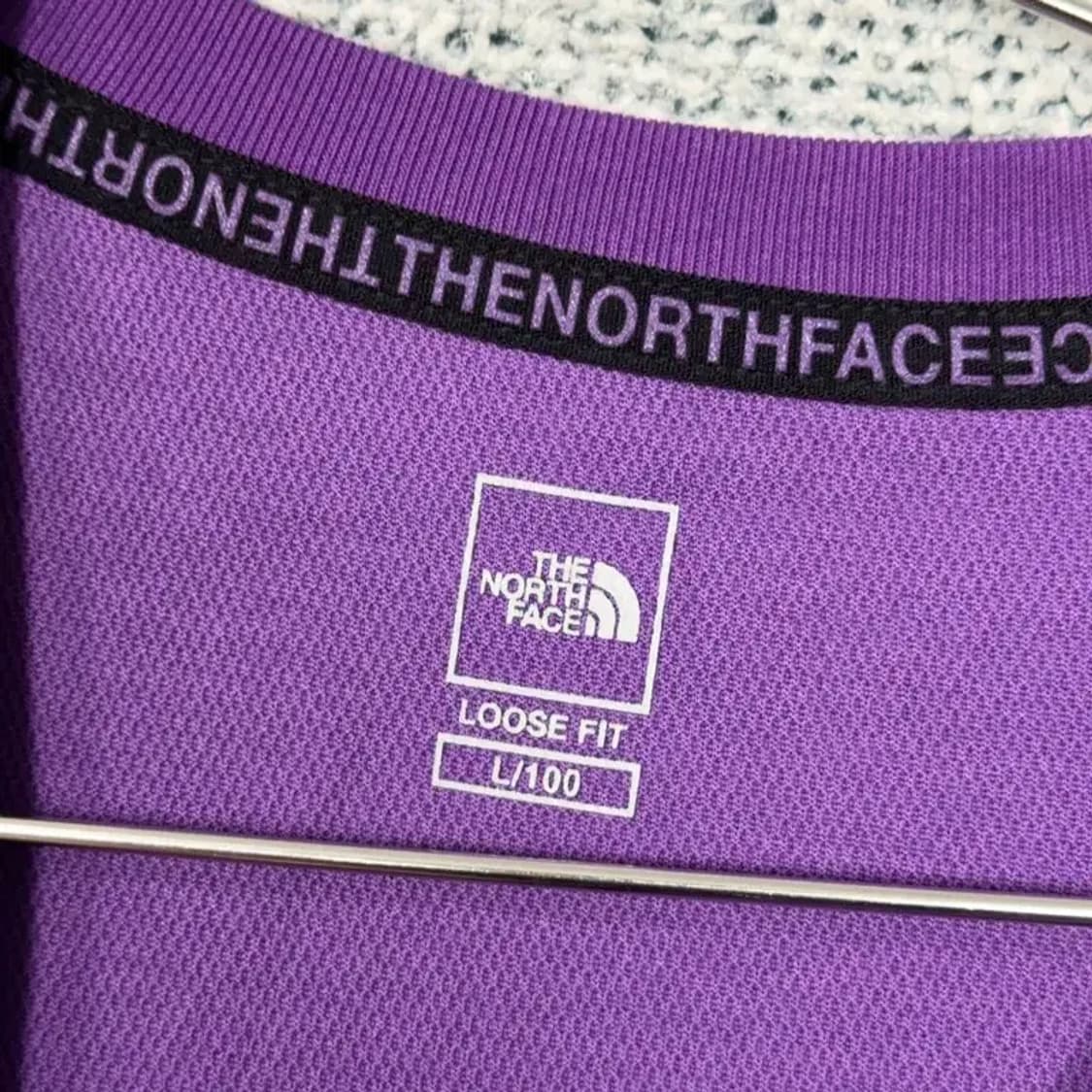 노스페이스 퍼플 로고 기능성 반팔 티 L/100 상품이미지5