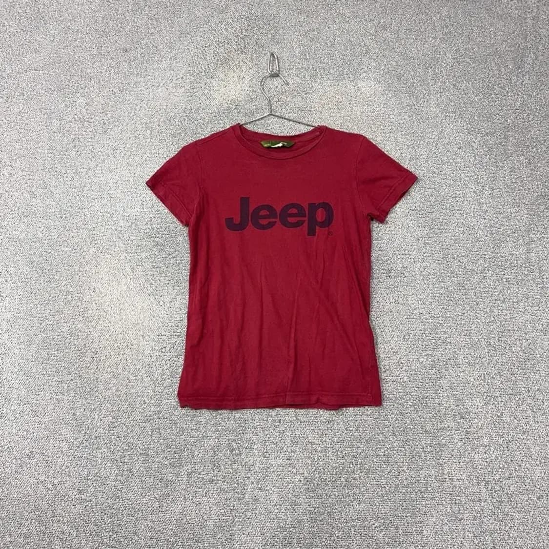 지프 프린팅 레드 반팔 티 S 상품이미지1
