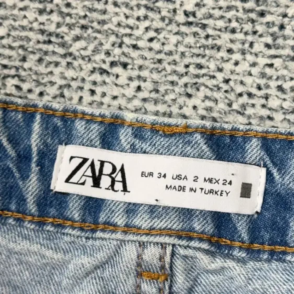 자라 연청 워싱 하이웨스트 청바지 24 상품이미지5