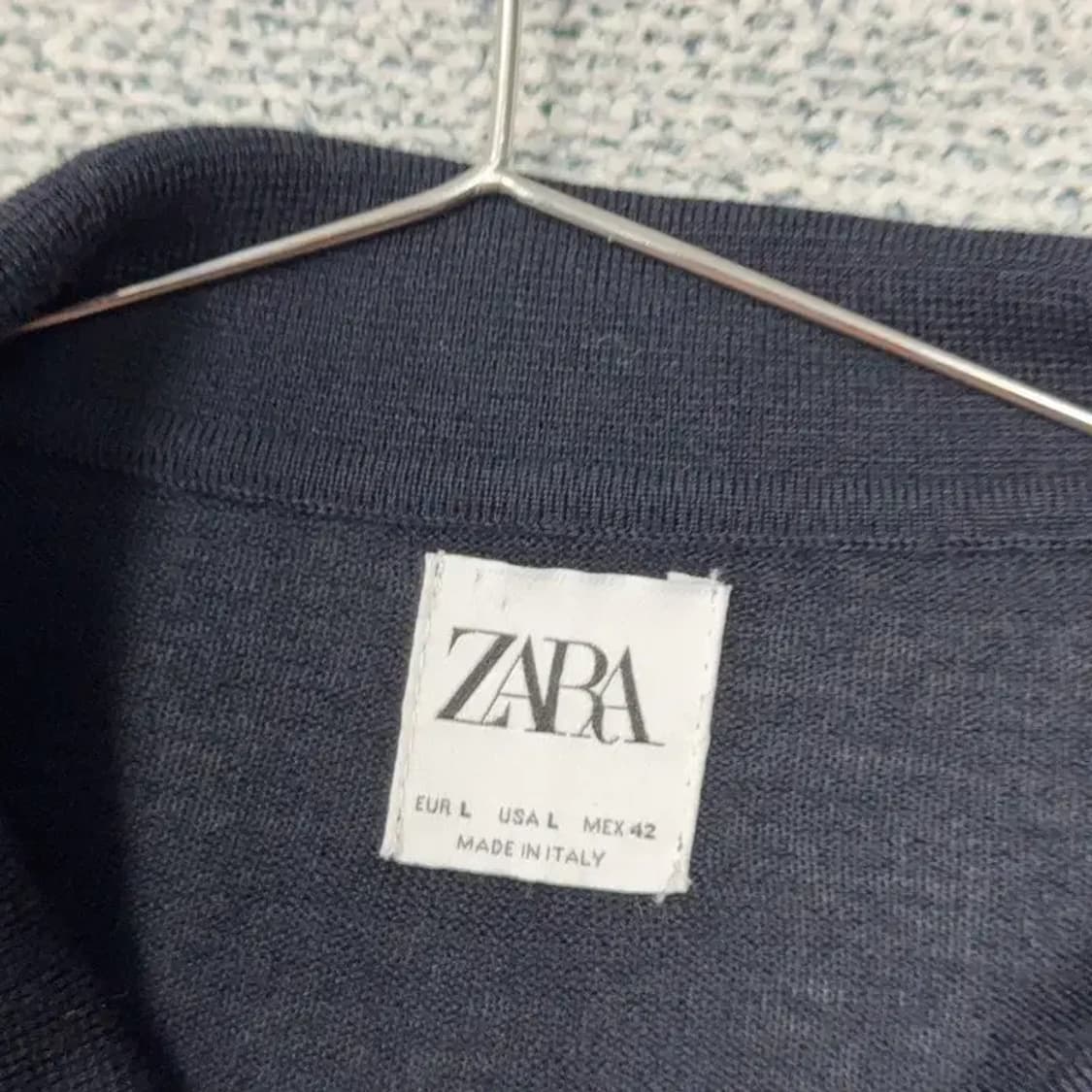 자라 남성 캐주얼 반집업 그레이 니트 L 상품이미지5