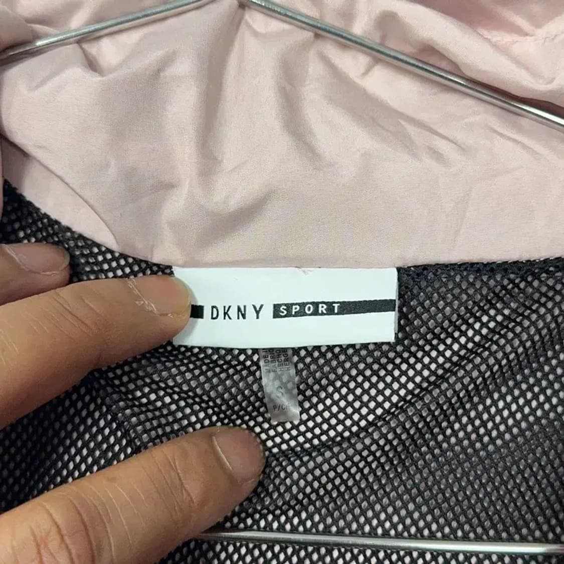 DKNY 라이트 핑크 오버핏 바람막이 윈드자켓 S 상품이미지3