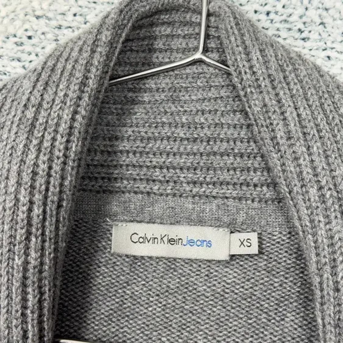캘빈클라인 여성 그레이 롱 가디건 XS 상품이미지5