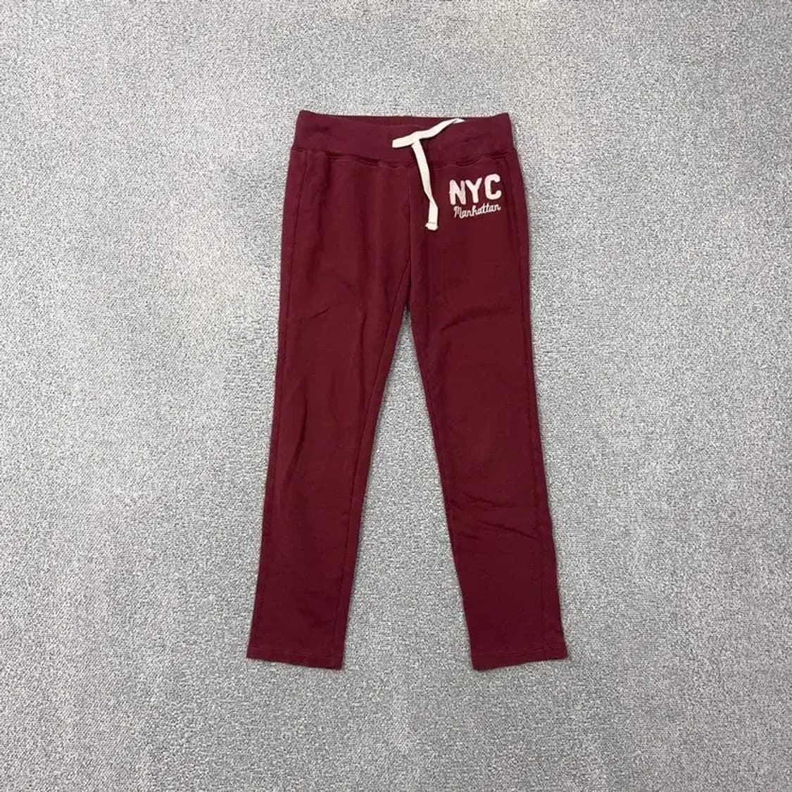 후아유 빈티지 자수 로고 버건디 팬츠 S 상품이미지1