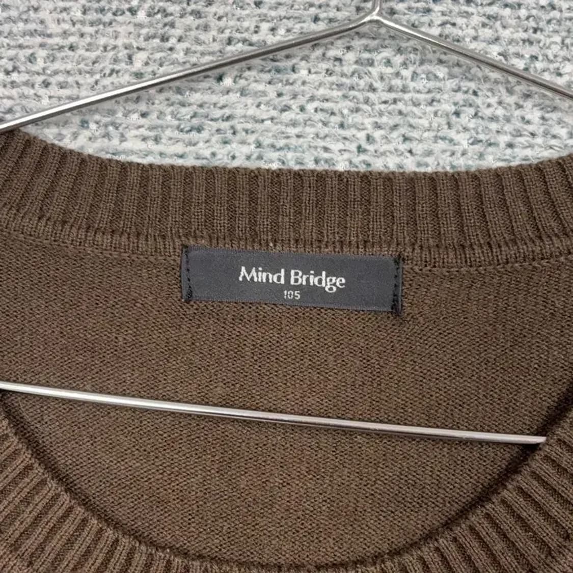 마인드브릿지 스트라이프 브라운 니트 105 상품이미지3