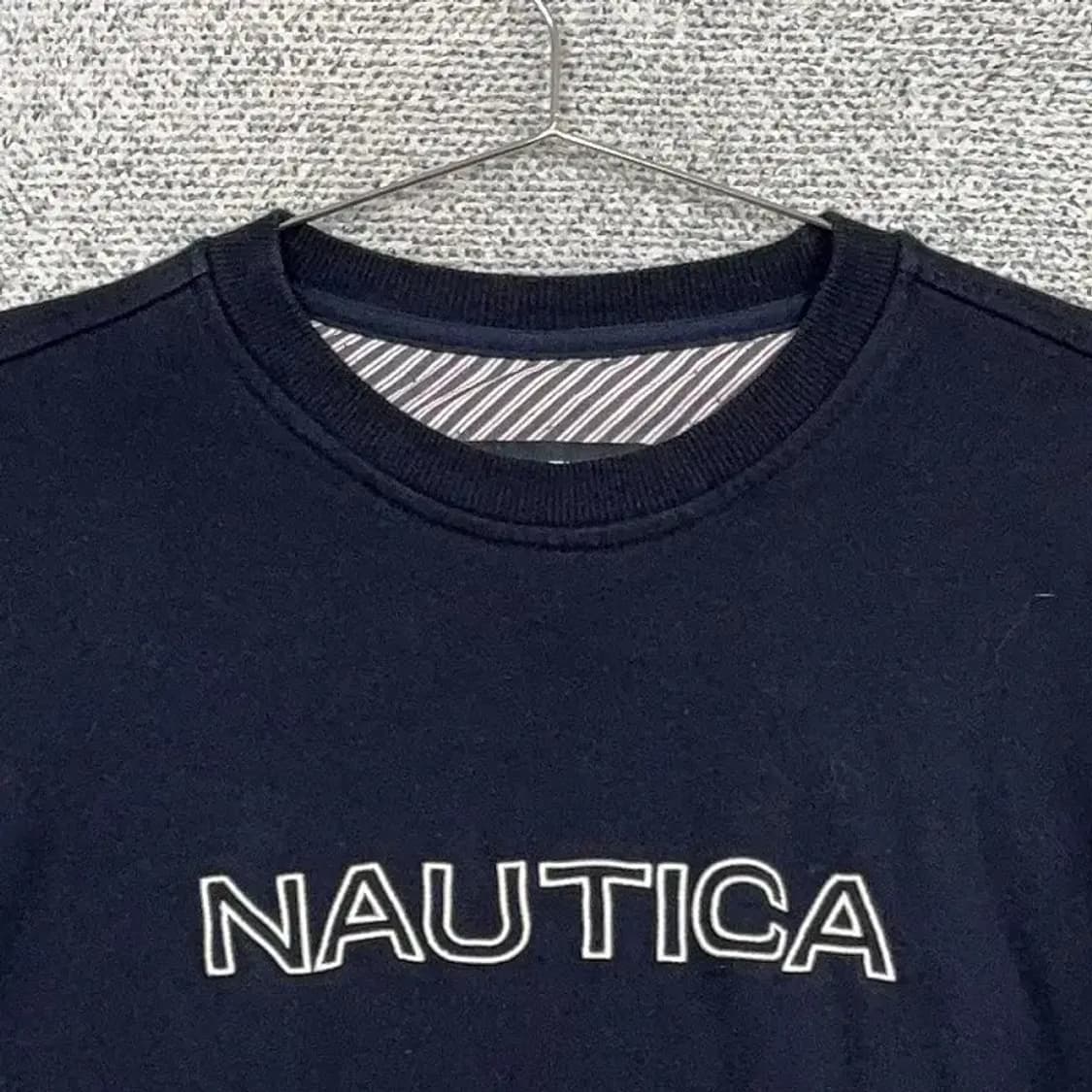 노티카 스펠 로고 프린팅 네이비 맨투맨 M 상품이미지3