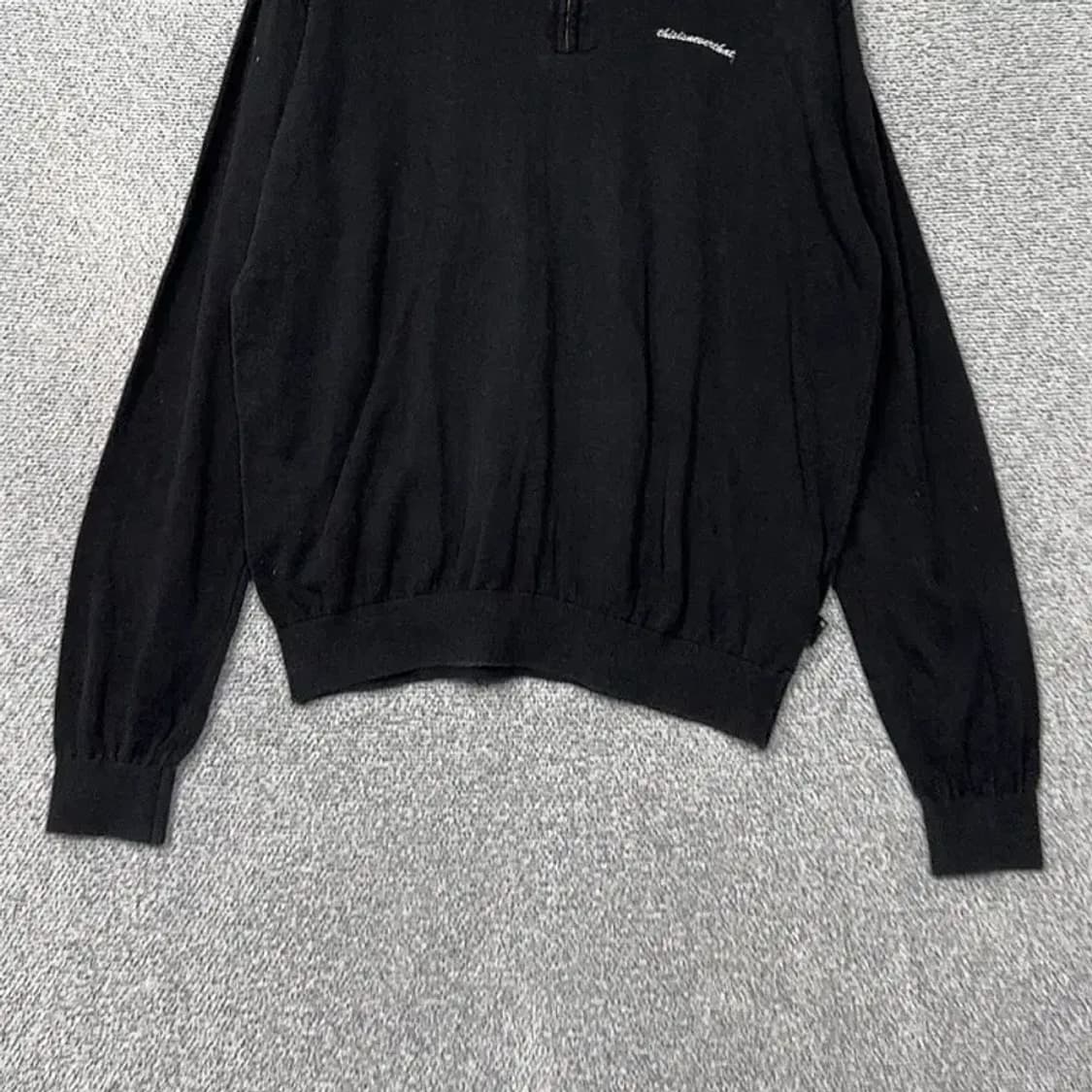 디스이즈네버댓 로고 블랙 카라 반집업 니트 M 상품이미지4