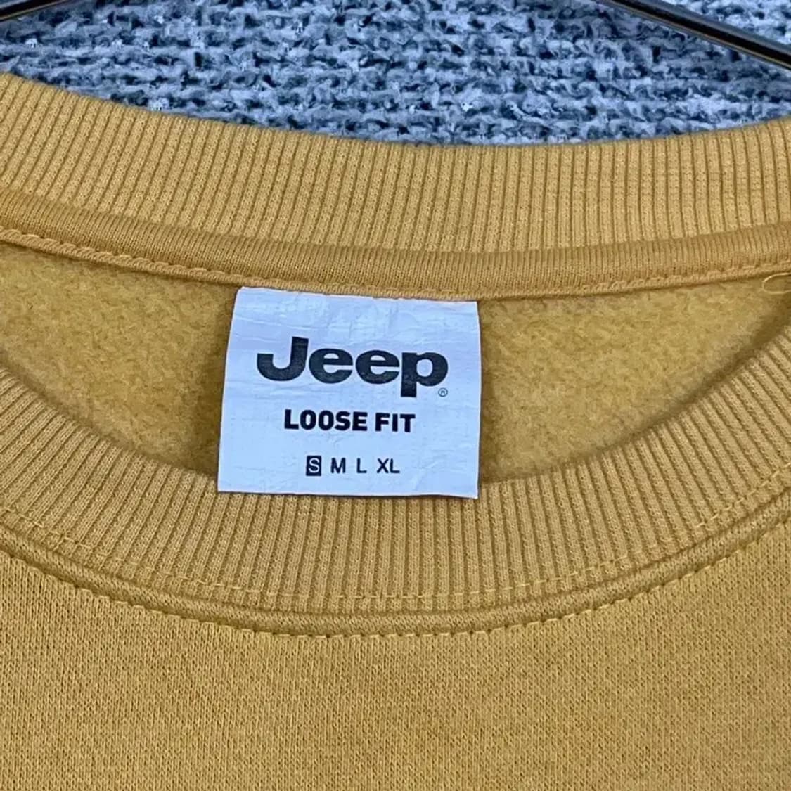 지프 로고 프린팅 옐로우 맨투맨 S 상품이미지3