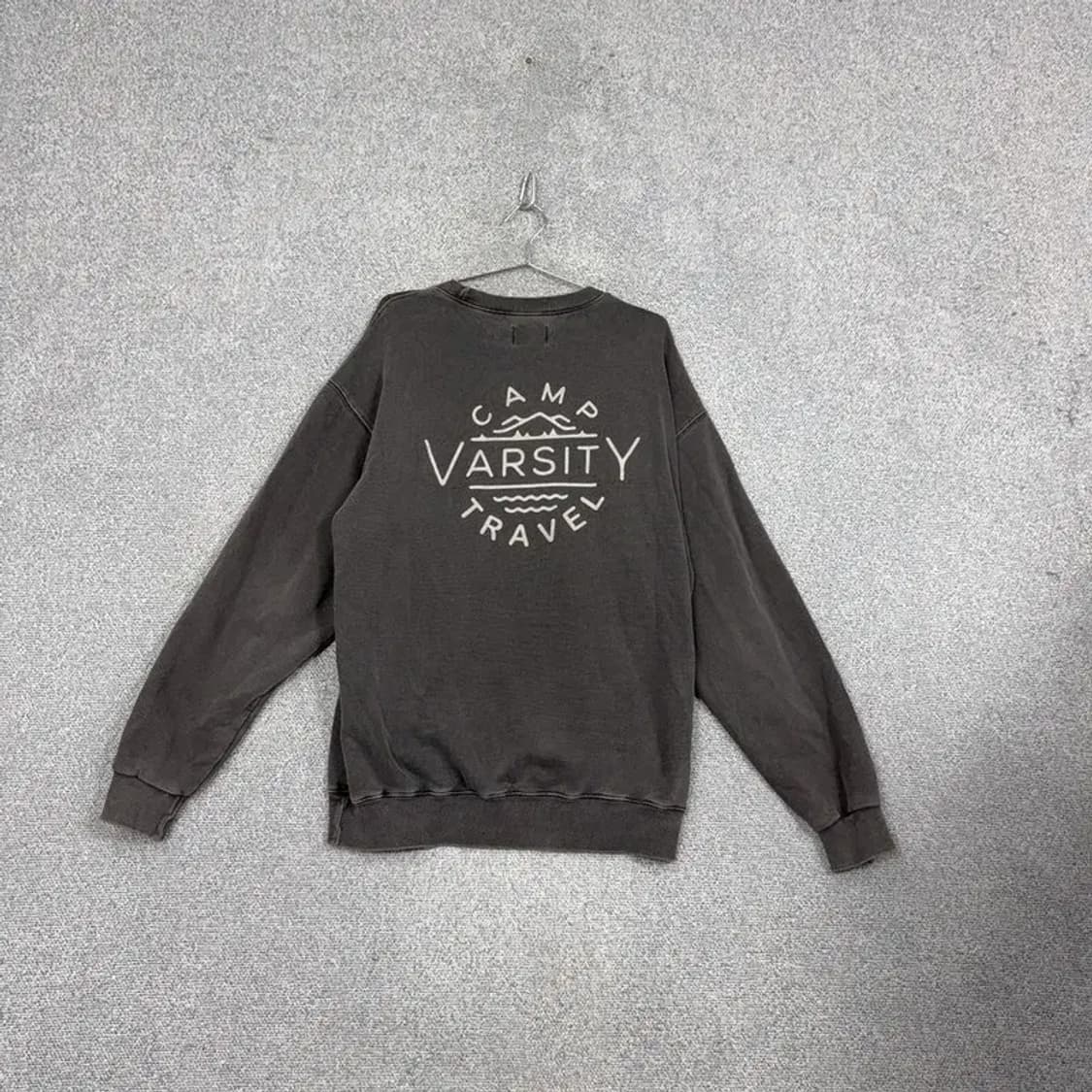 트래블 그레이 빈티지 피그먼트 맨투맨 XL 상품이미지1