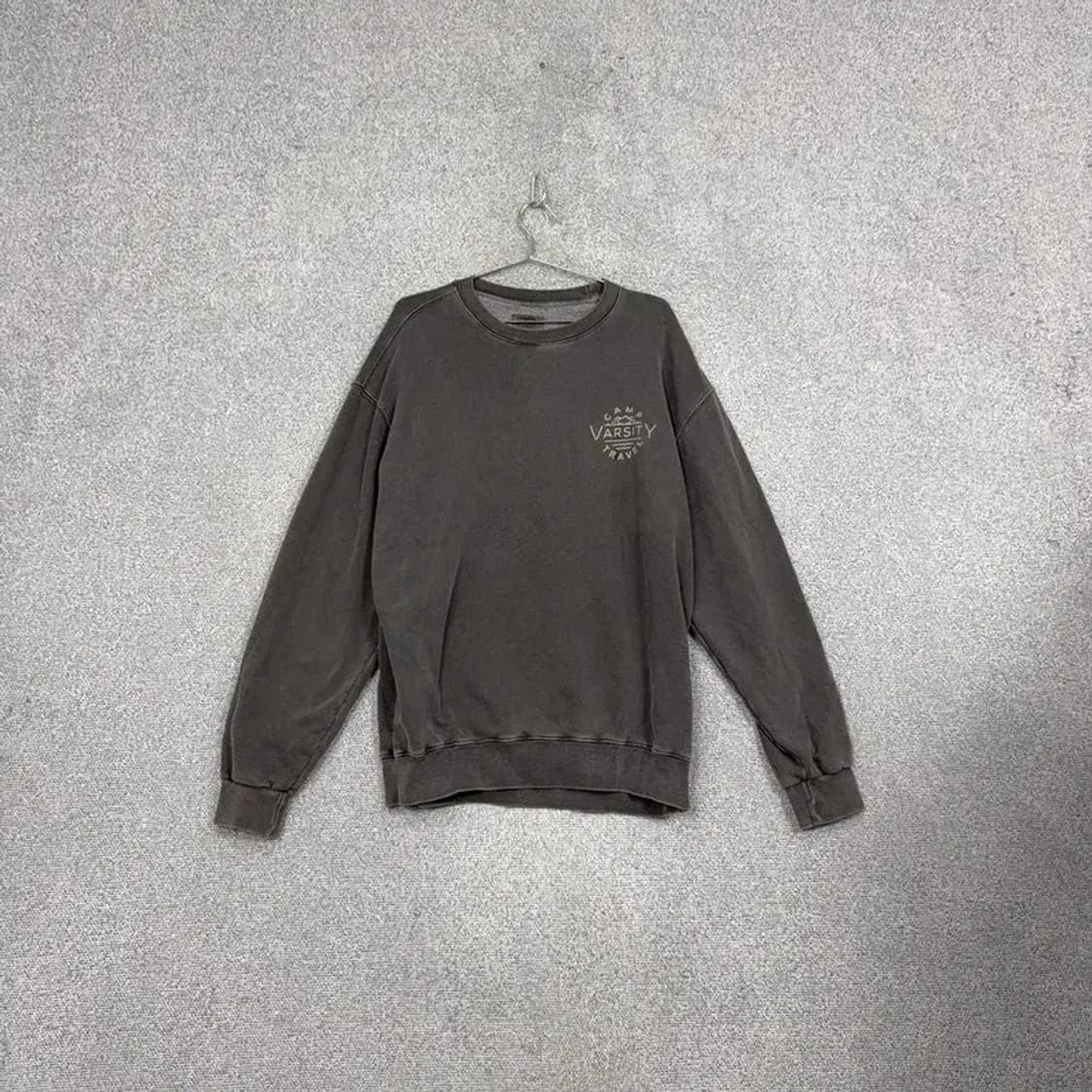 트래블 그레이 빈티지 피그먼트 맨투맨 XL 상품이미지2