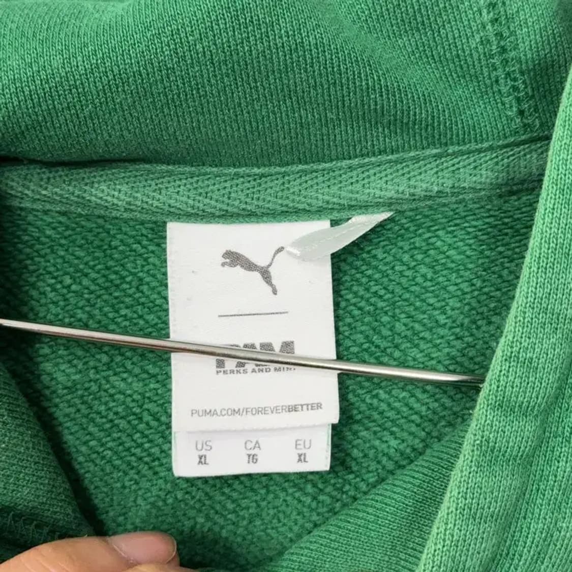 푸마 플라워 로고 오버핏 스웻 그린 후드티 XL 상품이미지3