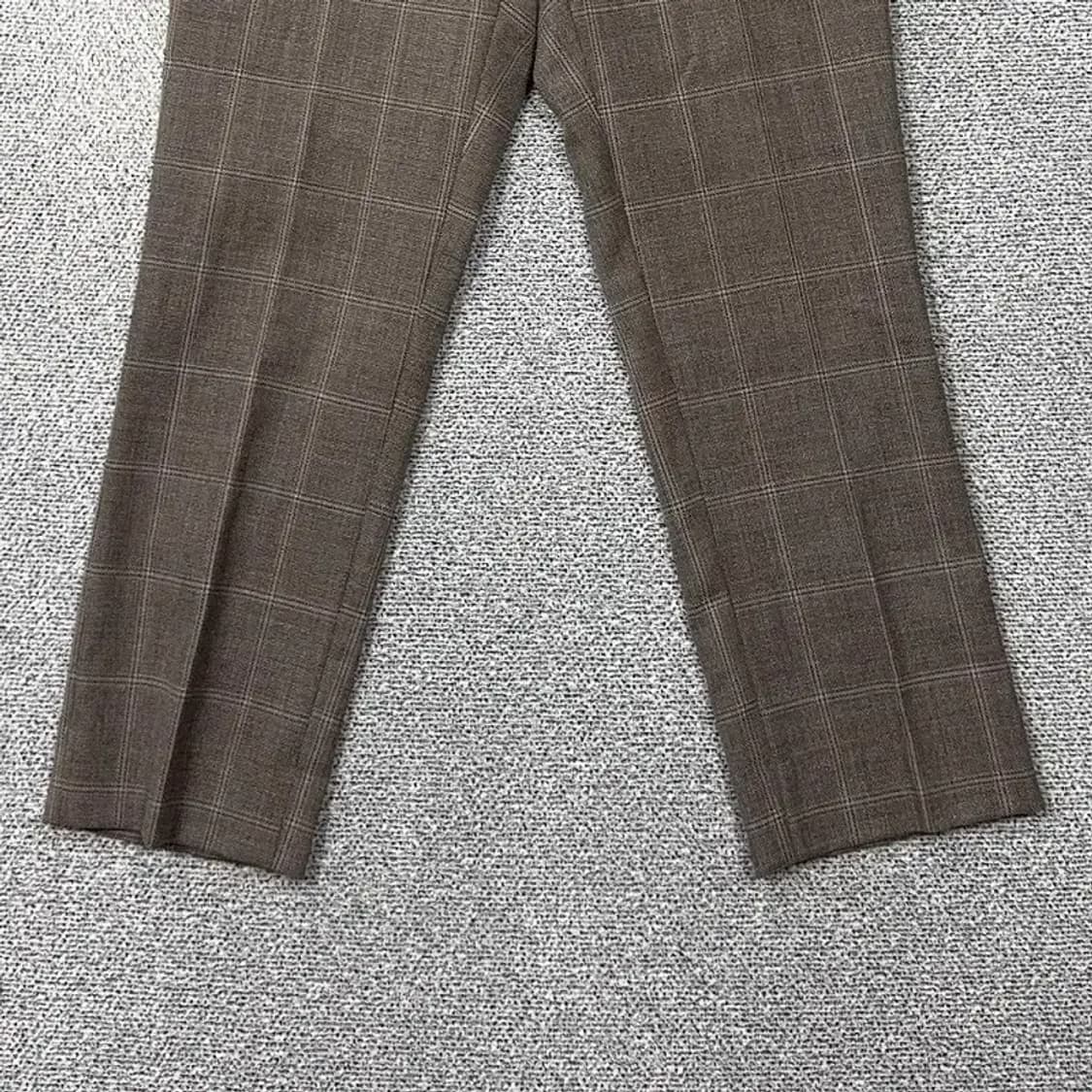 지이크 체크 브라운 클래식 슬랙스 32 상품이미지4