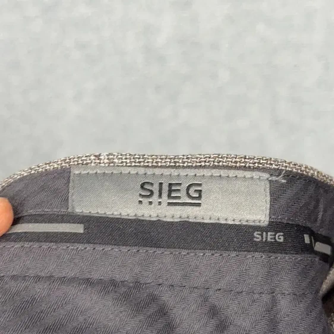 지이크 체크 브라운 클래식 슬랙스 32 상품이미지5