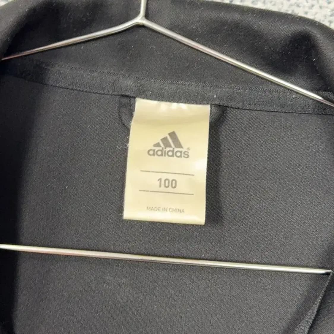 아디다스 블랙 로고 삼선 트랙탑 집업 저지 100 상품이미지3