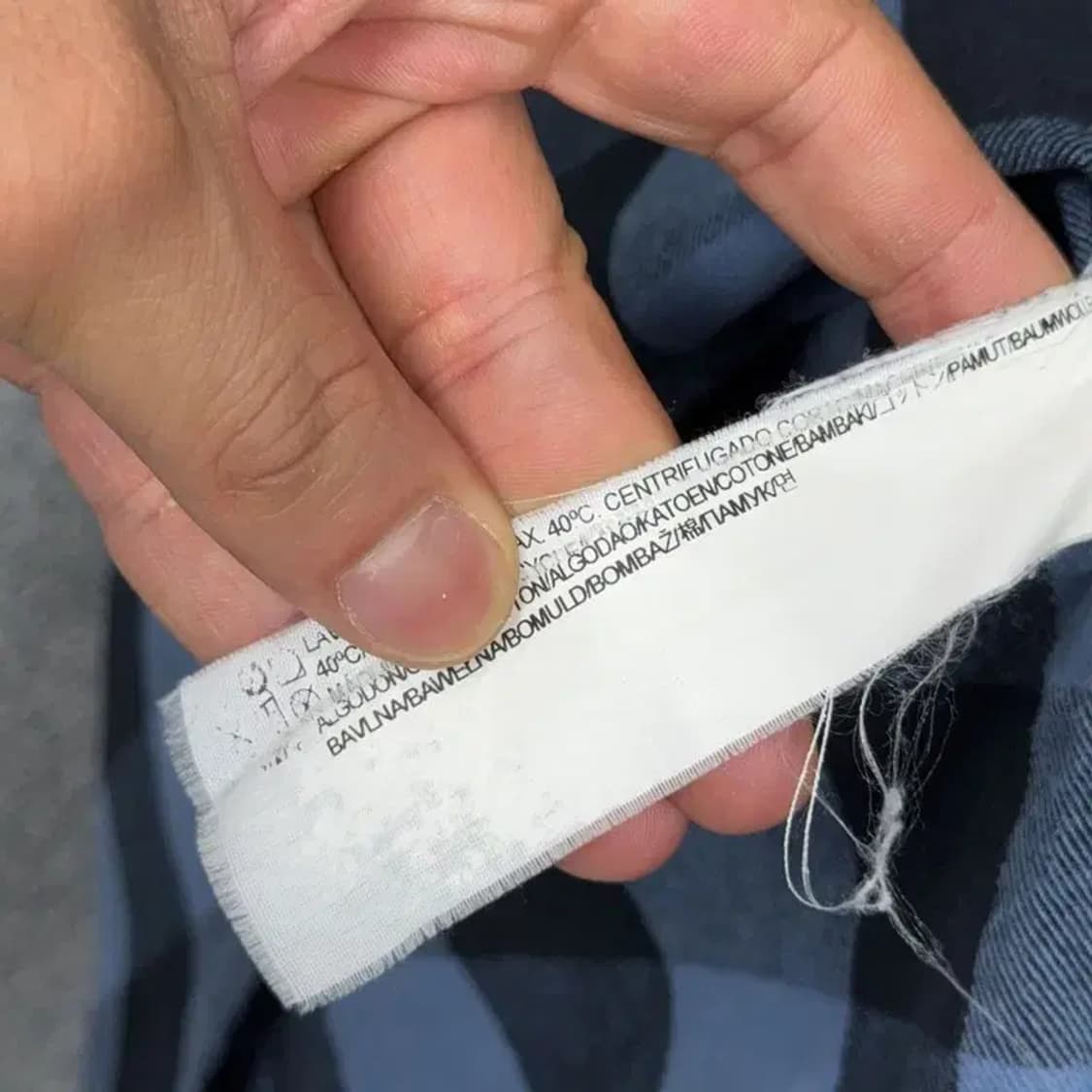 자라 체크 라이트 블루 포켓 셔츠 S 상품이미지4