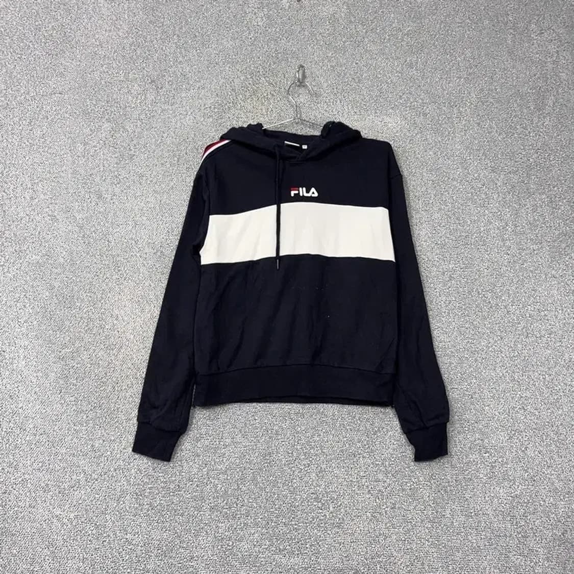 휠라 센터 로고 네이비 후드티 M 상품이미지1