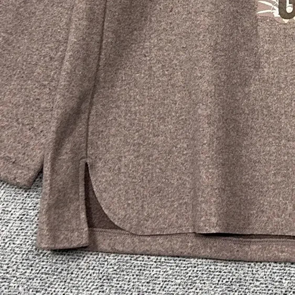 엘르 오버핏 프린팅 브라운 맨투맨 100 상품이미지3