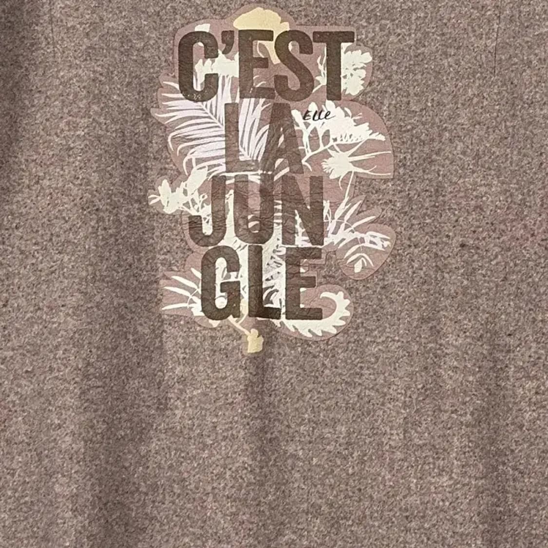 엘르 오버핏 프린팅 브라운 맨투맨 100 상품이미지4