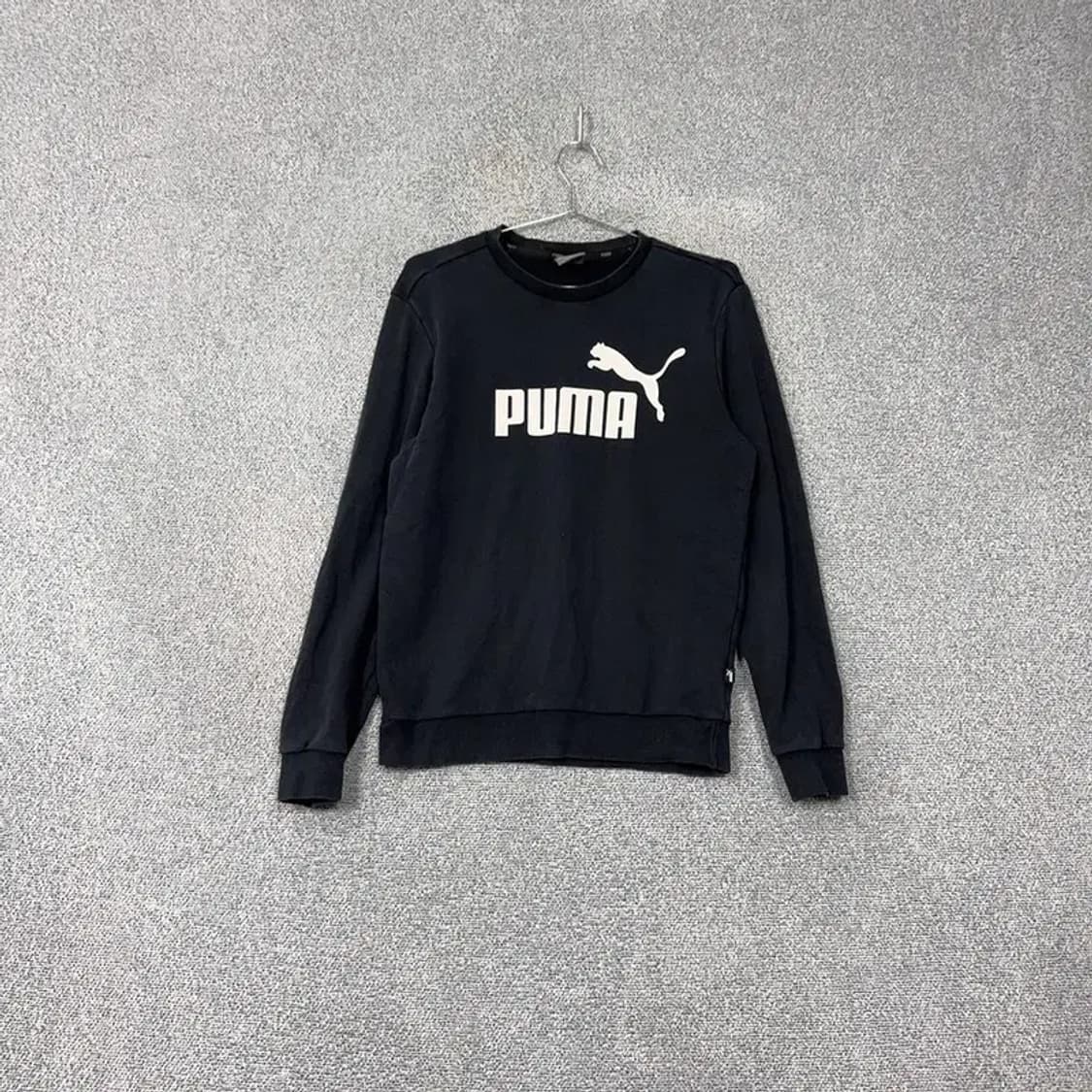 푸마 로고 프린팅 블랙 맨투맨 M 상품이미지1