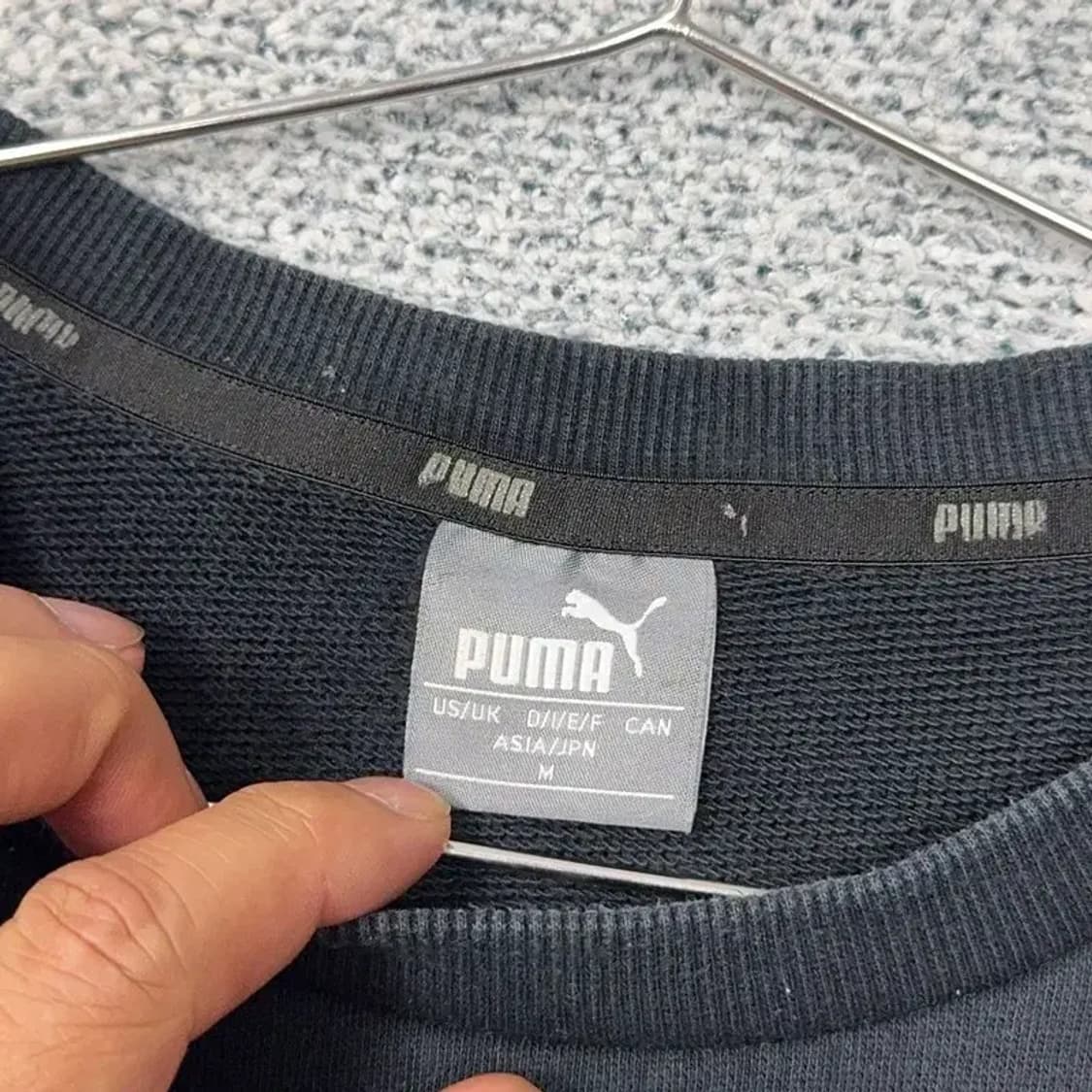 푸마 로고 프린팅 블랙 맨투맨 M 상품이미지3