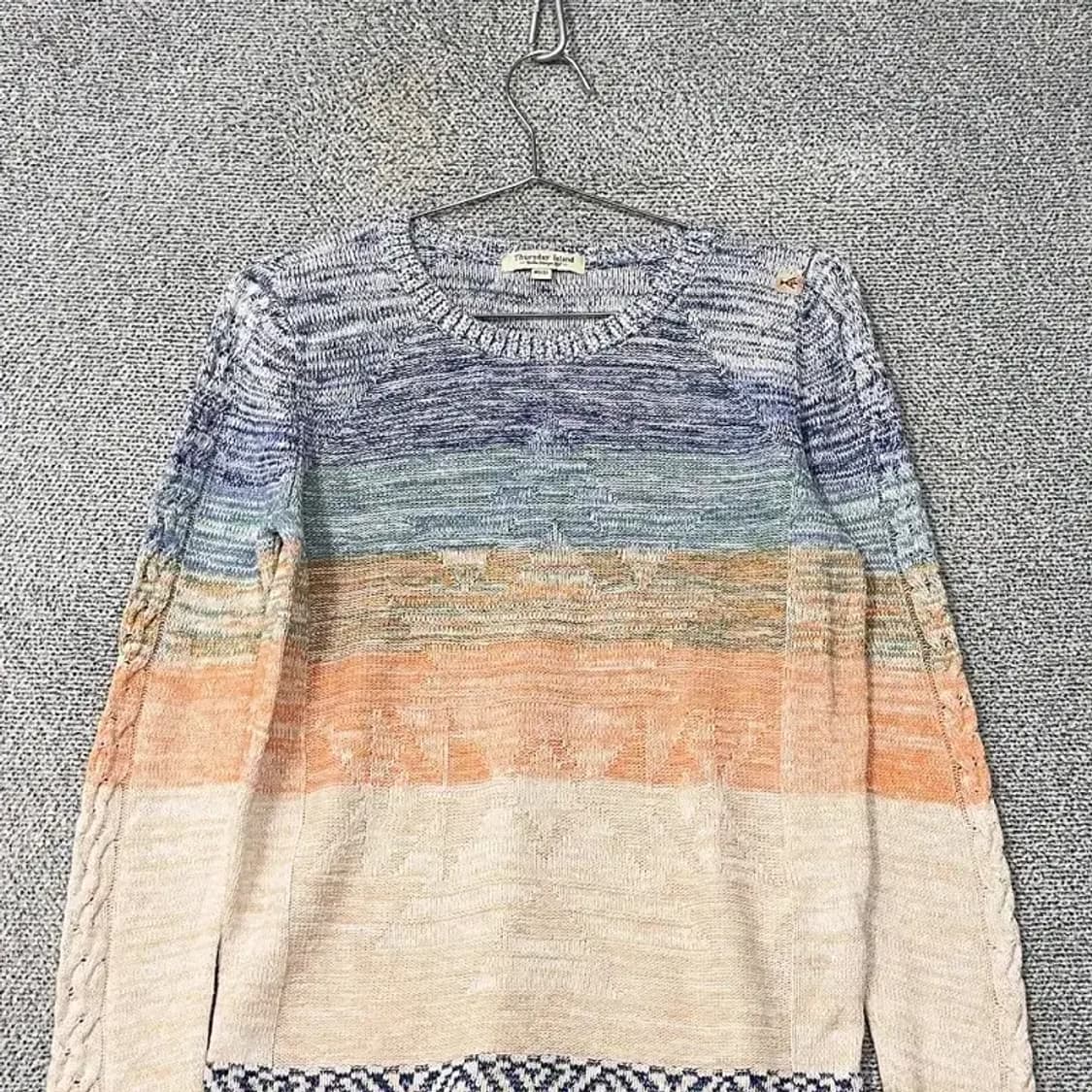 써스데이아일랜드 스트라이프 파스텔톤 니트 85 상품이미지3