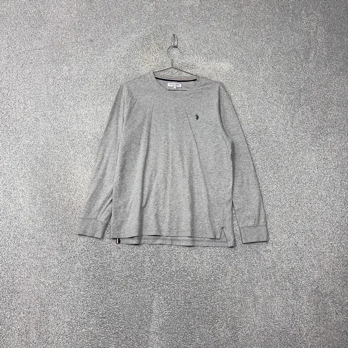US 폴로아쎈 라이트 그레이 긴팔 티 L 상품이미지1