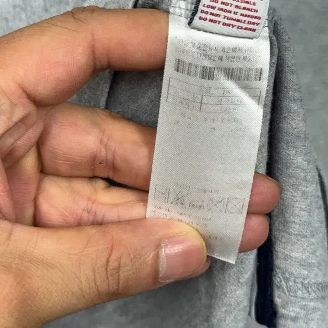 US 폴로아쎈 라이트 그레이 긴팔 티 L 상품이미지4