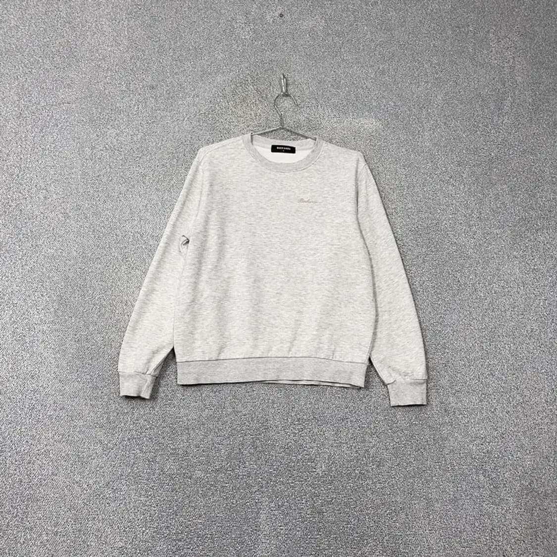 버커루 심플 로고 라이트 그레이 맨투맨 S 상품이미지1