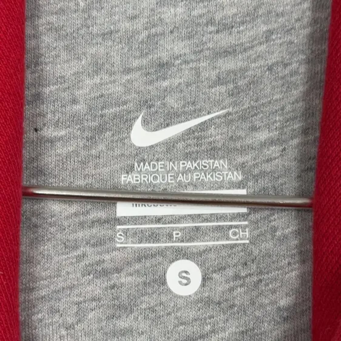 나이키 레드 로고 코튼 후드티 S 상품이미지3