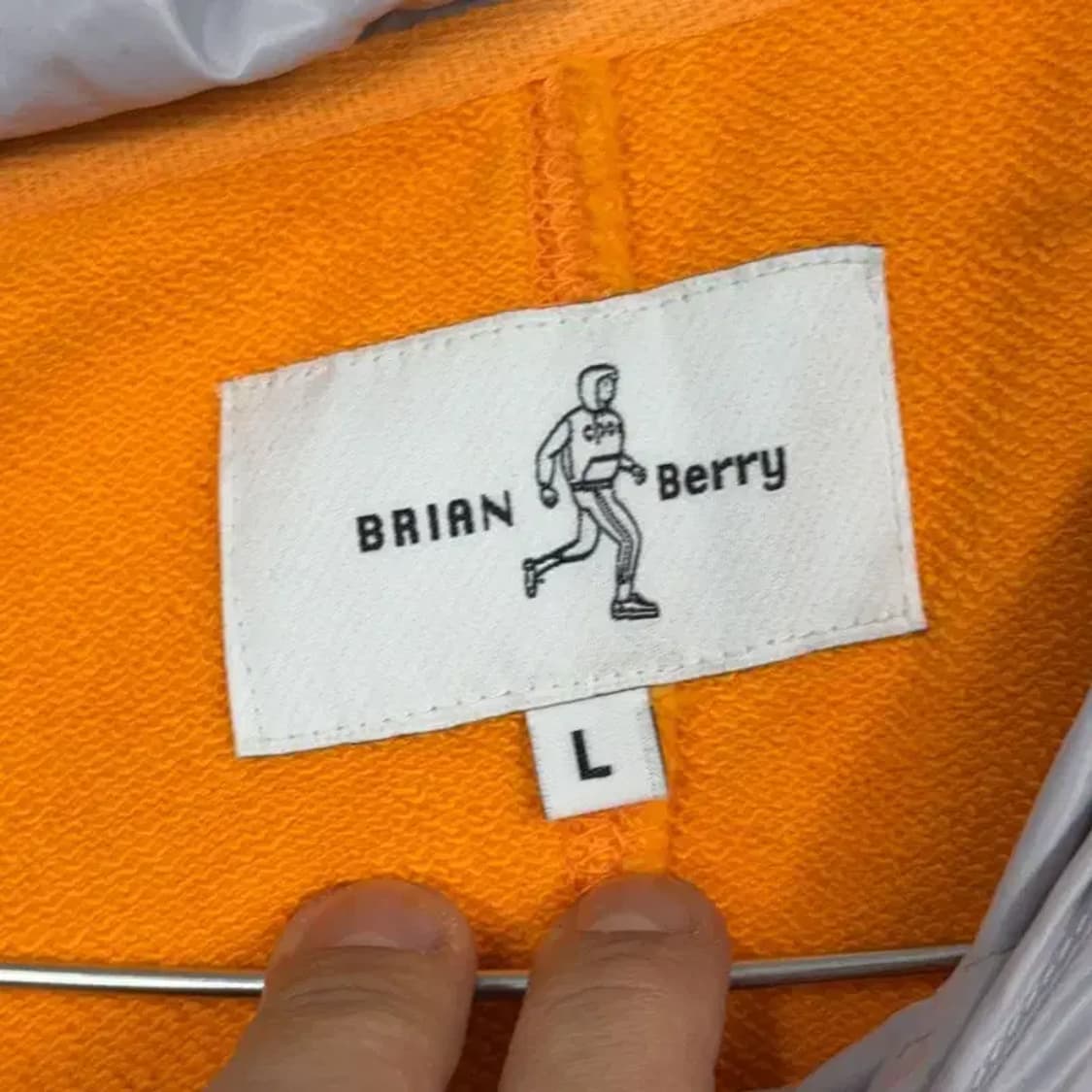 브라이언 베리 오렌지 스펠 로고 후드티 L 상품이미지3