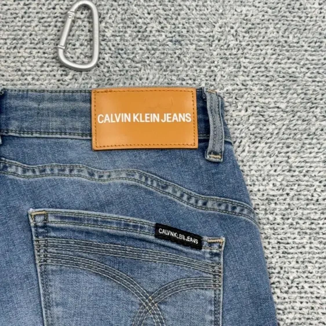 캘빈클라인 블루 워싱 캐주얼 연청 부츠컷 청바지 W24 상품이미지6