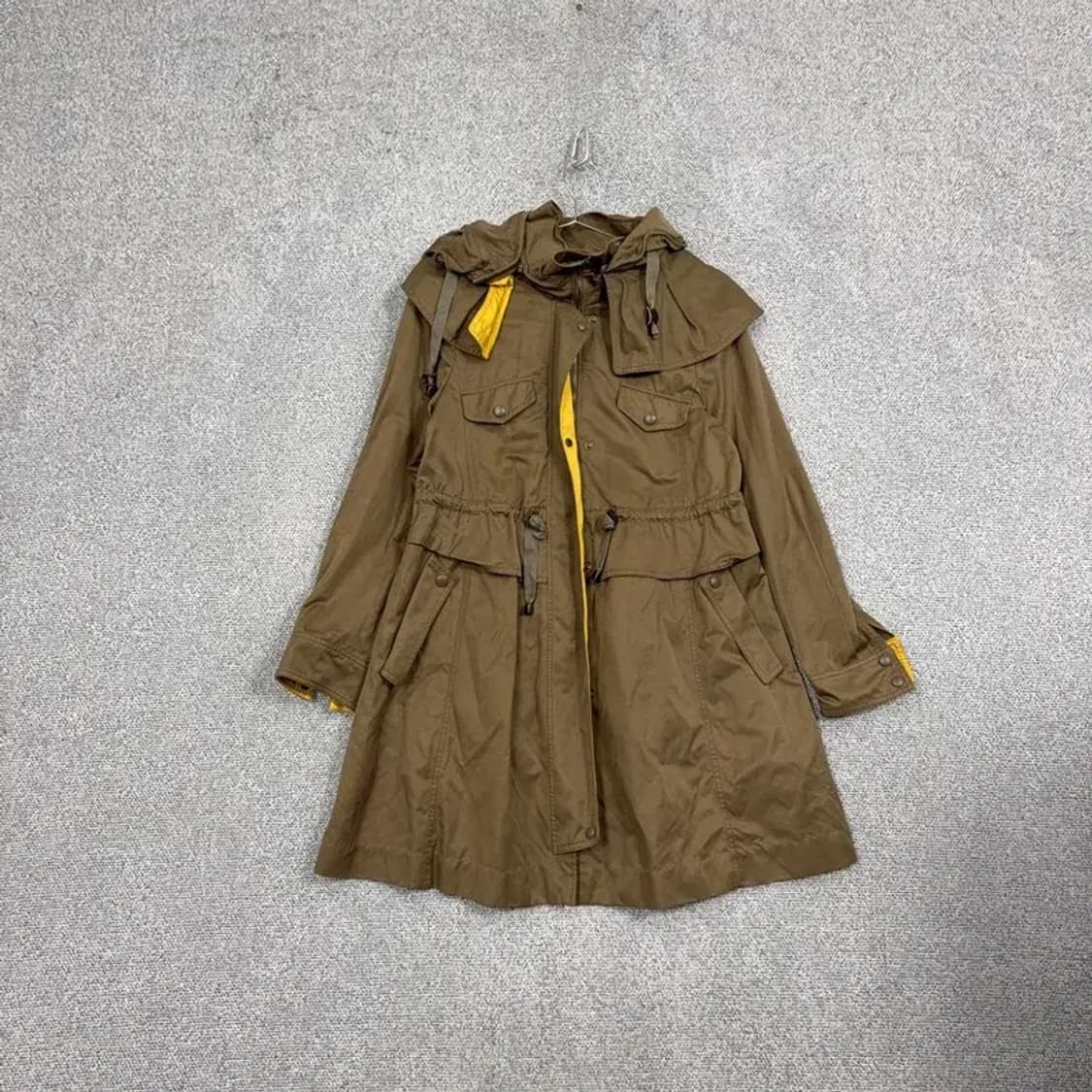 사틴 브라운 여성 빈티지 멀티 포켓 야상 코트 85-93-160 상품이미지1