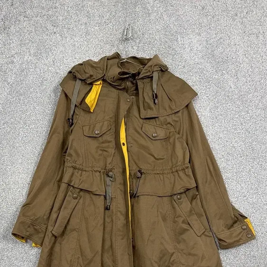 사틴 브라운 여성 빈티지 멀티 포켓 야상 코트 85-93-160 상품이미지3