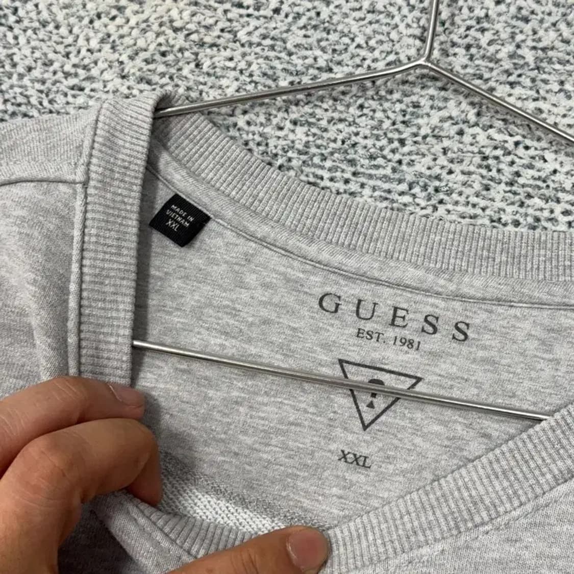 게스 프린팅 라이트 그레이 맨투맨 XXL 상품이미지3